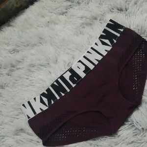 NEW- Pink /Stretchy logo bikini